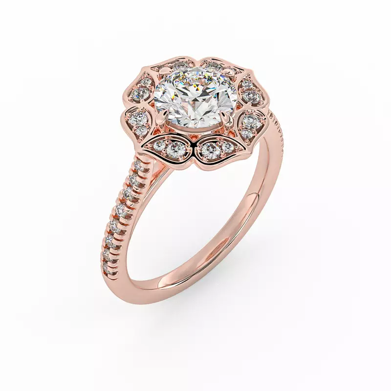 14K Rose Gold Kinsley Pave Band