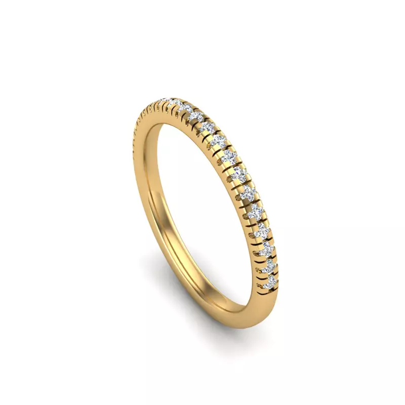 14K Yellow Gold Kinsley Pave Band