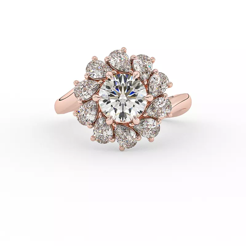14K Rose Gold Hailey Twist Band