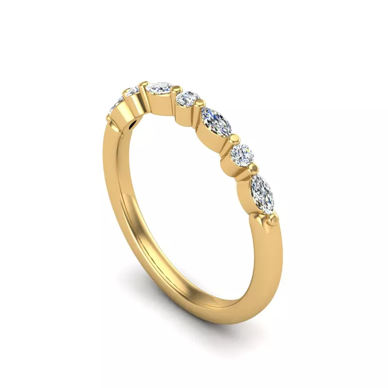 14K Yellow Gold Samantha Diamond Band