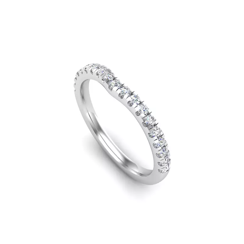 14K White Gold Julia Pave Band