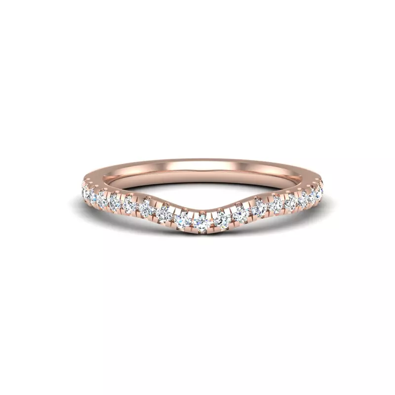 14K Rose Gold Athena Pave Band