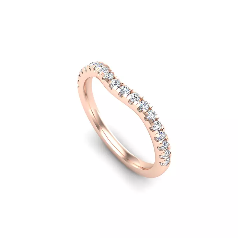 14K Rose Gold Athena Pave Band