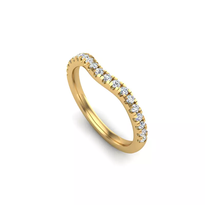 14K Yellow Gold Athena Pave Band