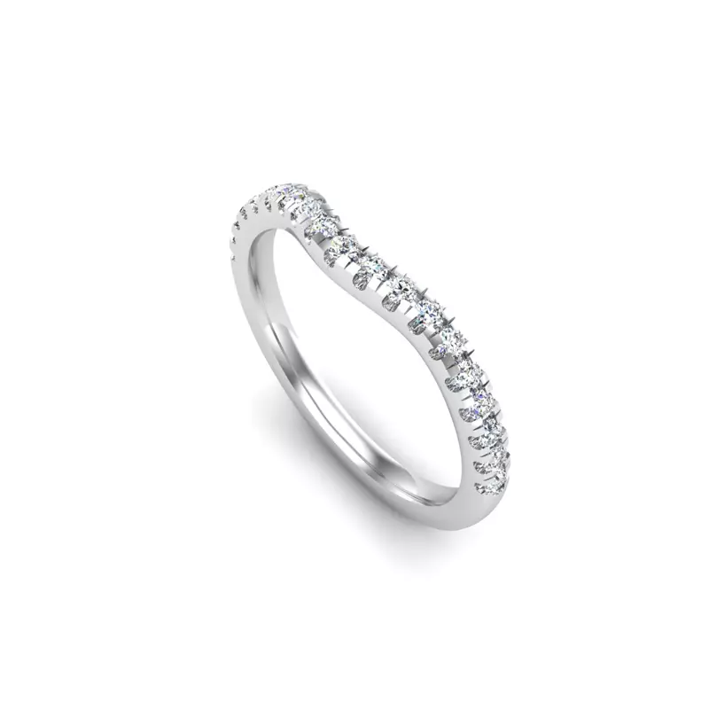 18K White Gold Athena Pave Band