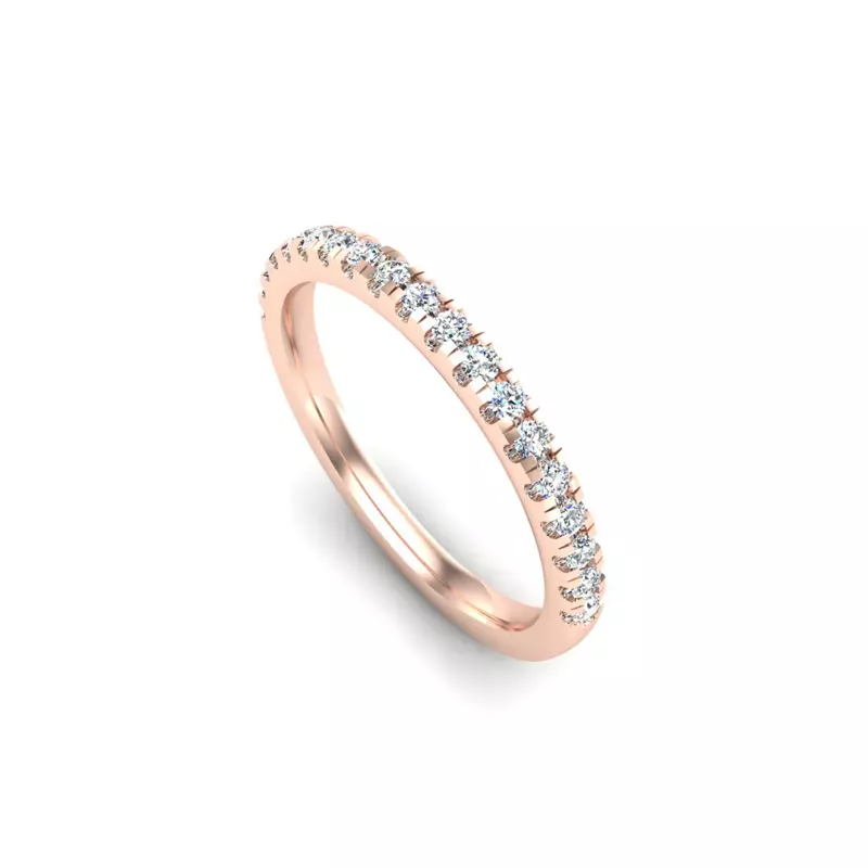 14K Rose Gold Hadley Pave Band