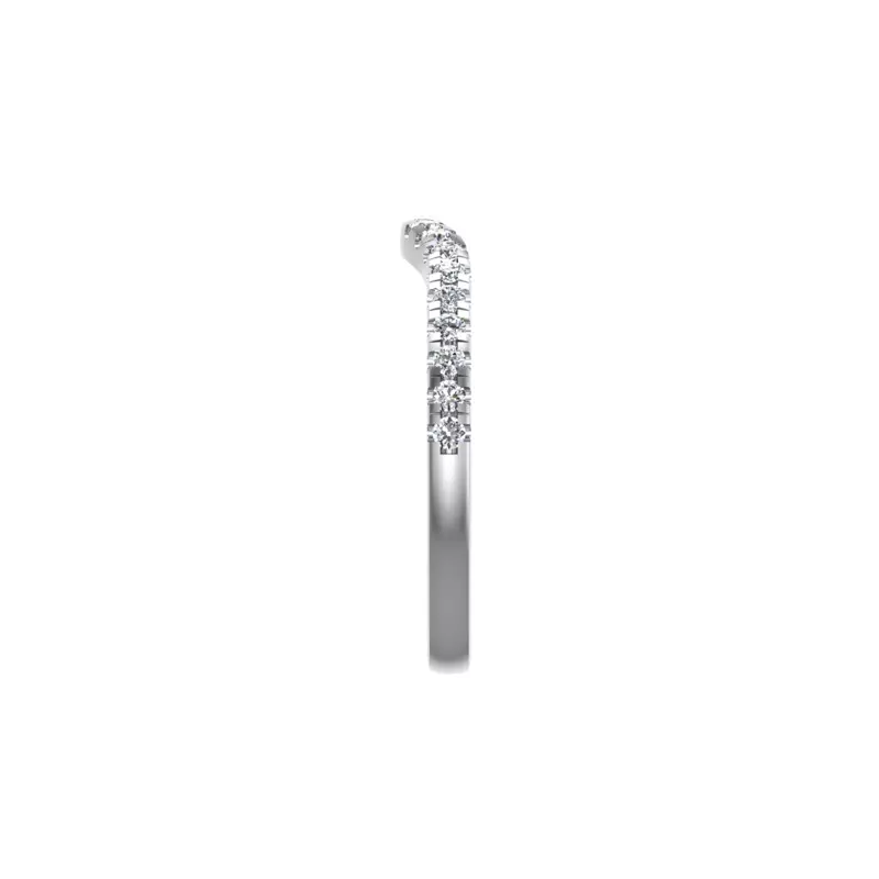 Platinum Rose Pave Band