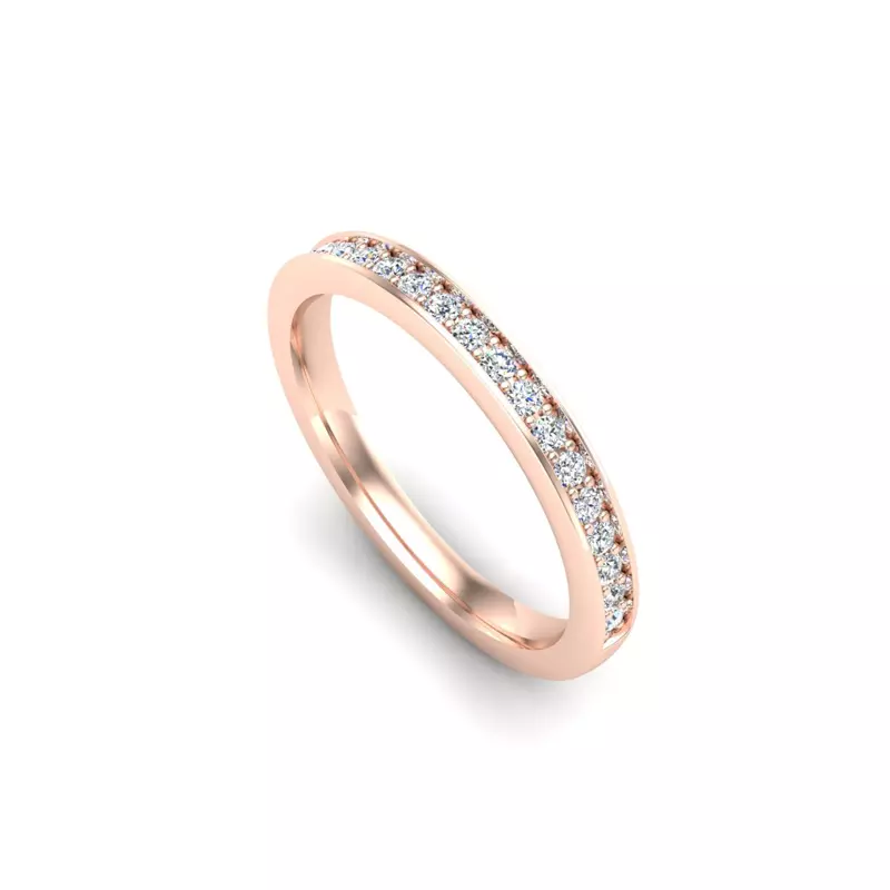 14K Rose Gold Eliza Pave Band