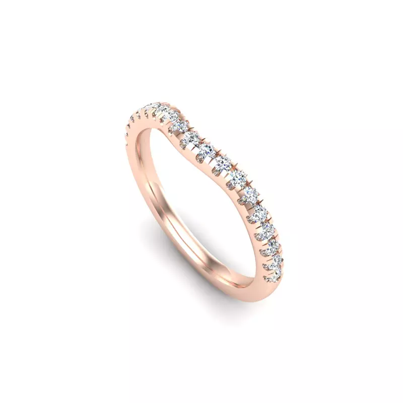 14K Rose Gold Kaylee Pave Band