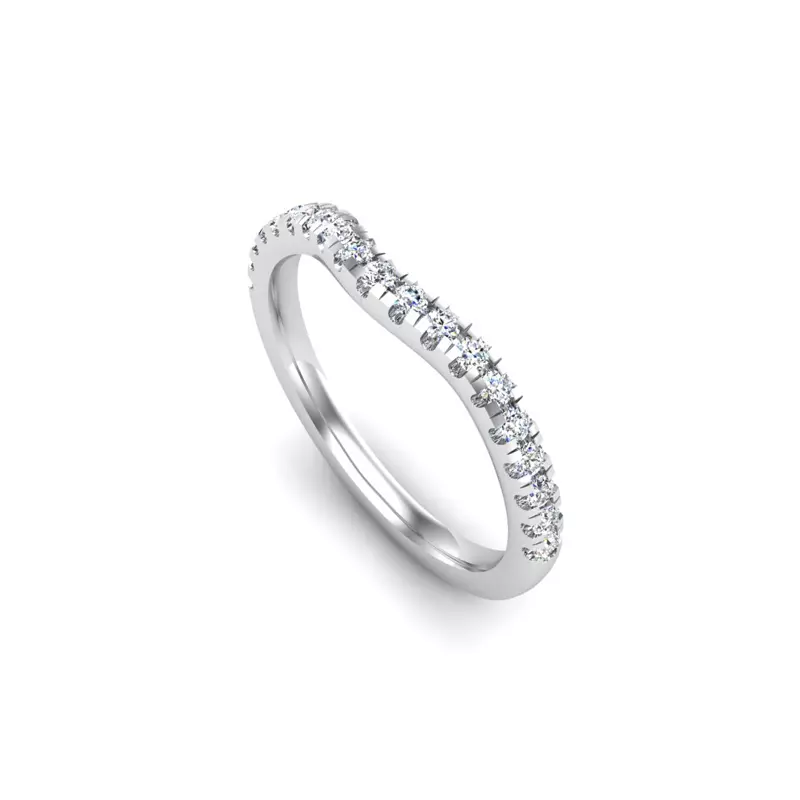 18K White Gold Kaylee Pave Band