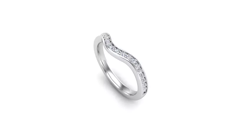 18K White Gold Lyla Pave Band