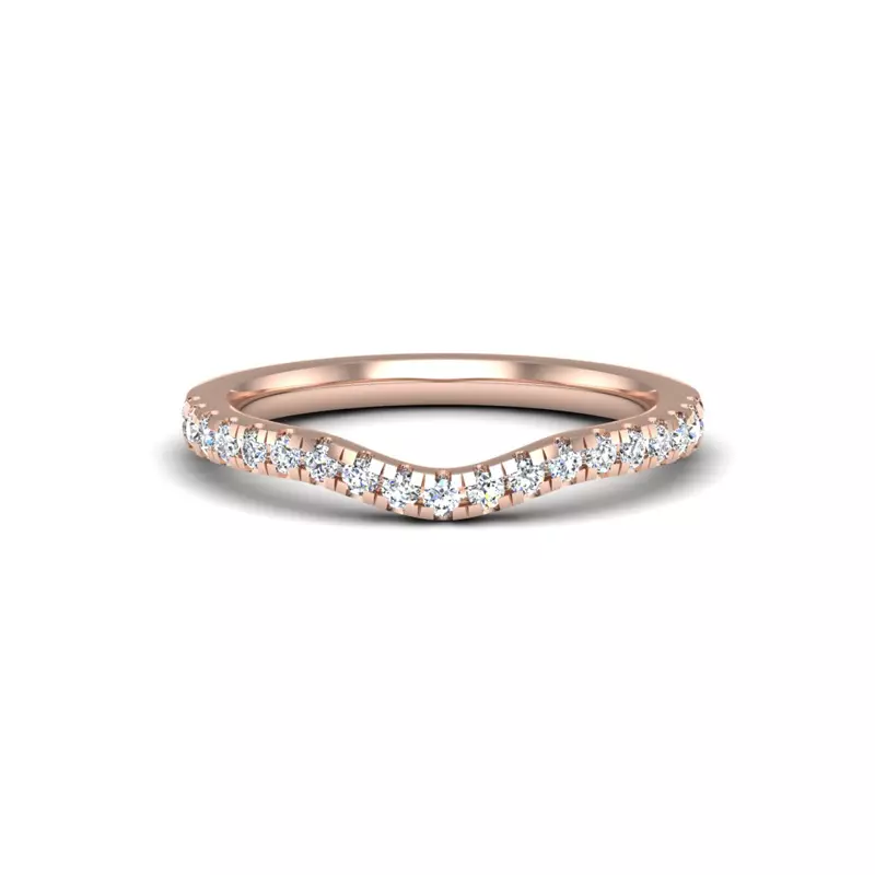 Mackenzie Curved Pave Band