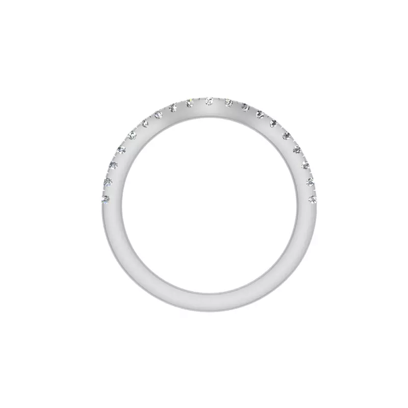 14K White Gold Mackenzie Curved Pave Band