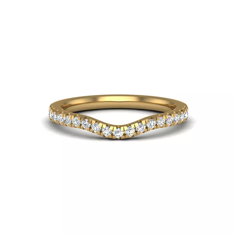 Mackenzie Curved Pave Band