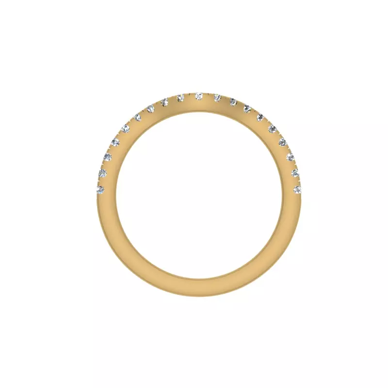 18K Yellow Gold Mackenzie Curved Pave Band