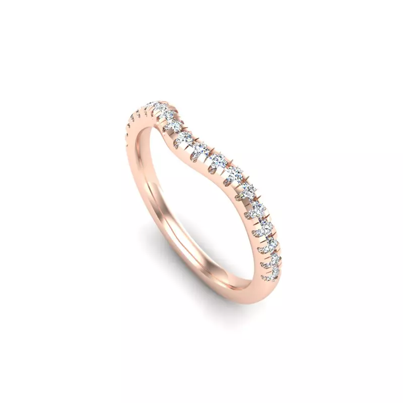 14K Rose Gold Isabelle Pave Band
