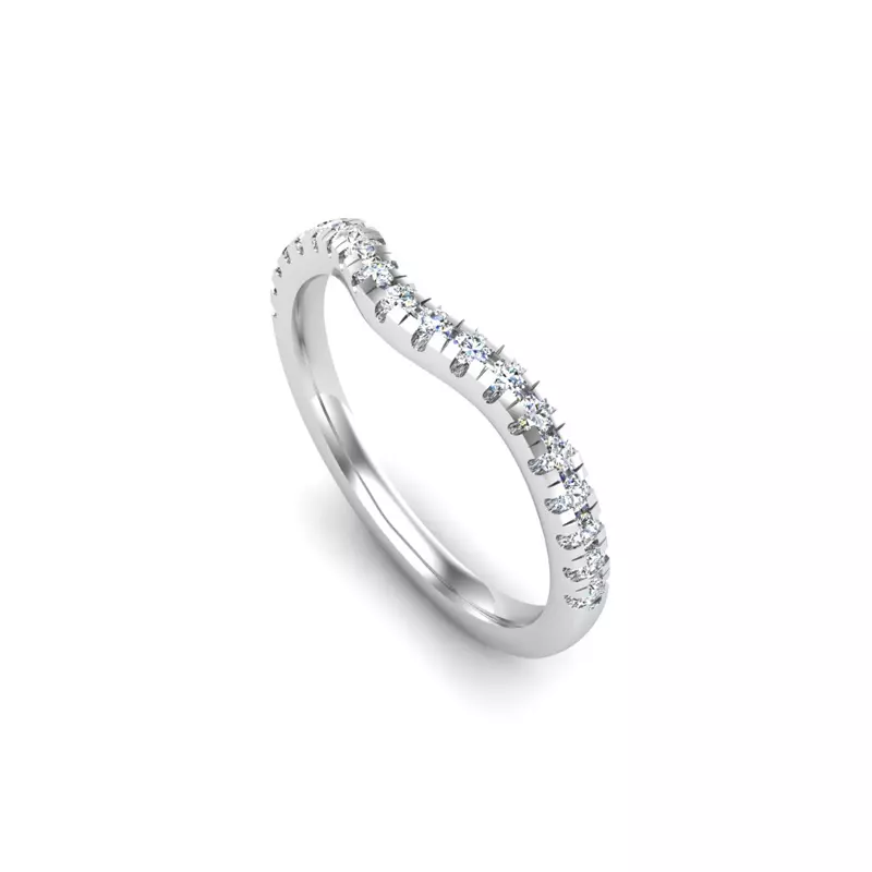 14K White Gold Isabelle Pave Band