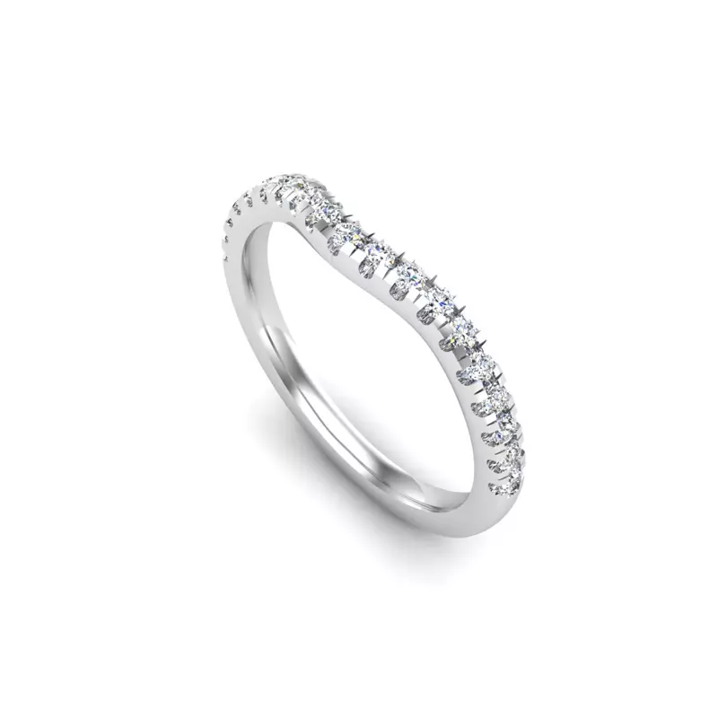 14K White Gold Arianna Pave Band