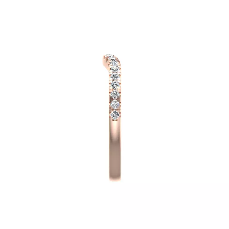 14K Rose Gold Mary Pave Band