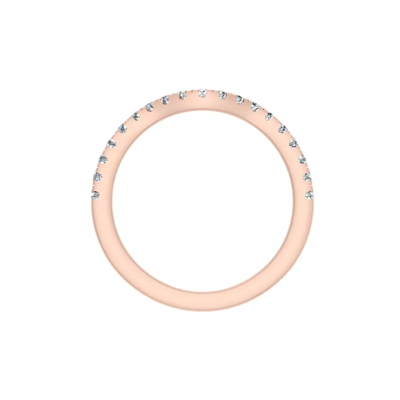 14K Rose Gold Mary Pave Band