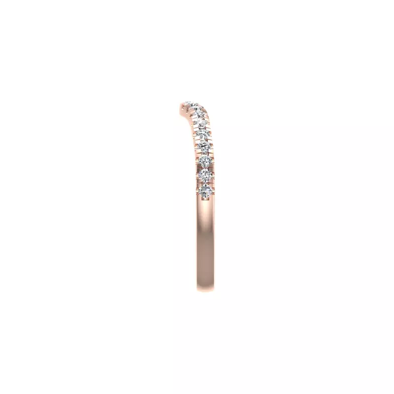 14K Rose Gold Iris Pave Band