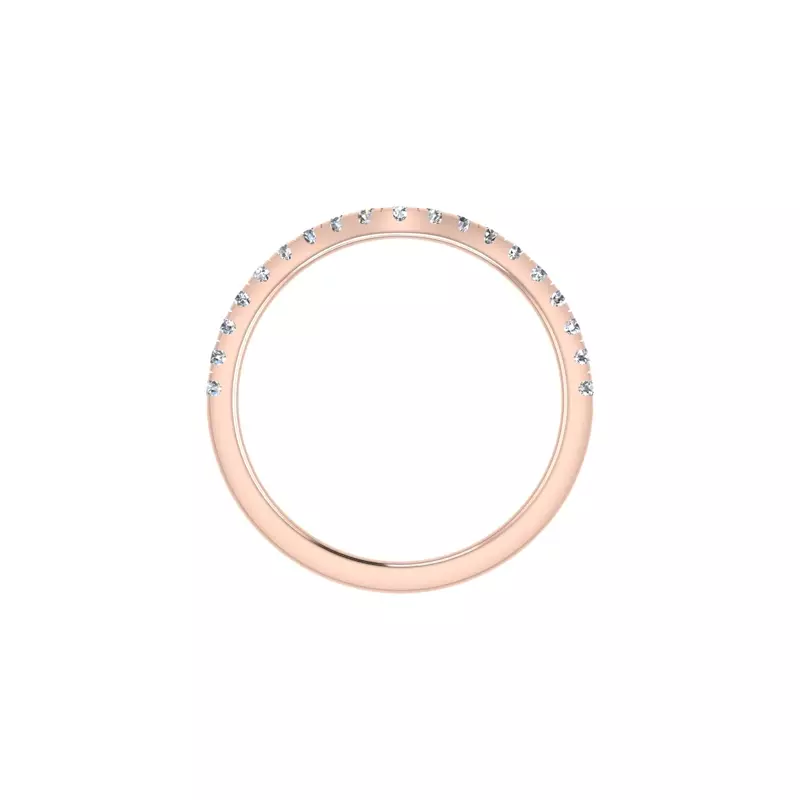 14K Rose Gold Iris Pave Band