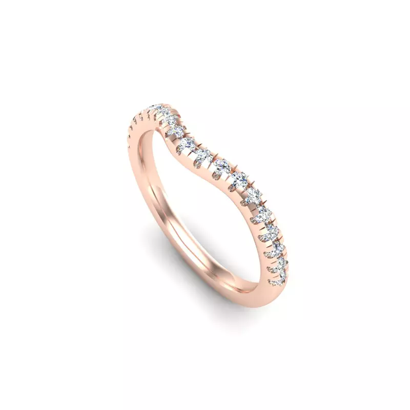 14K Rose Gold Eden Pave Band