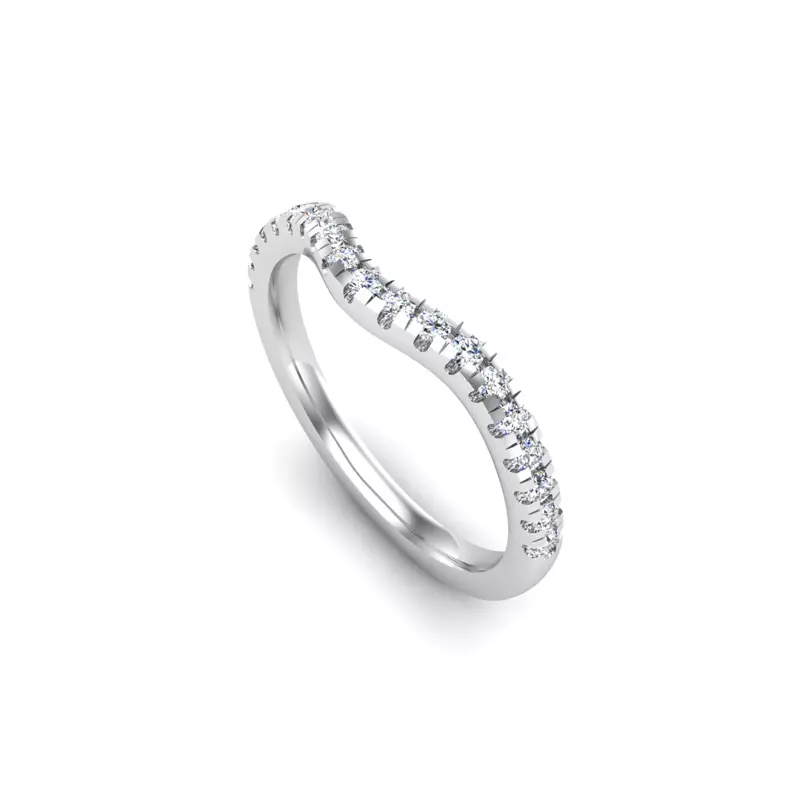 14K White Gold Eden Pave Band