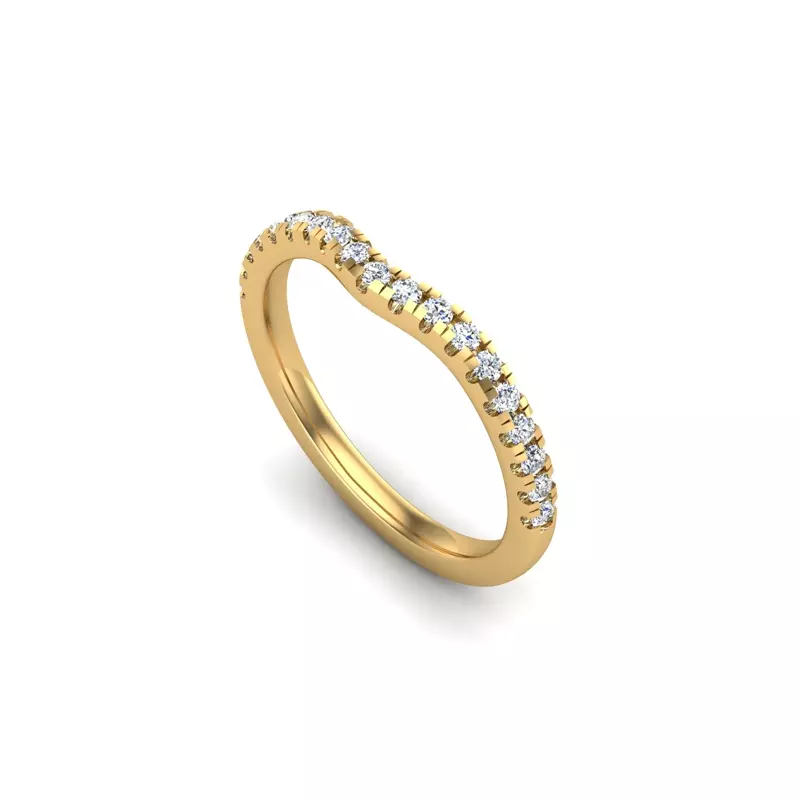 18K Yellow Gold Ayla Pave Band