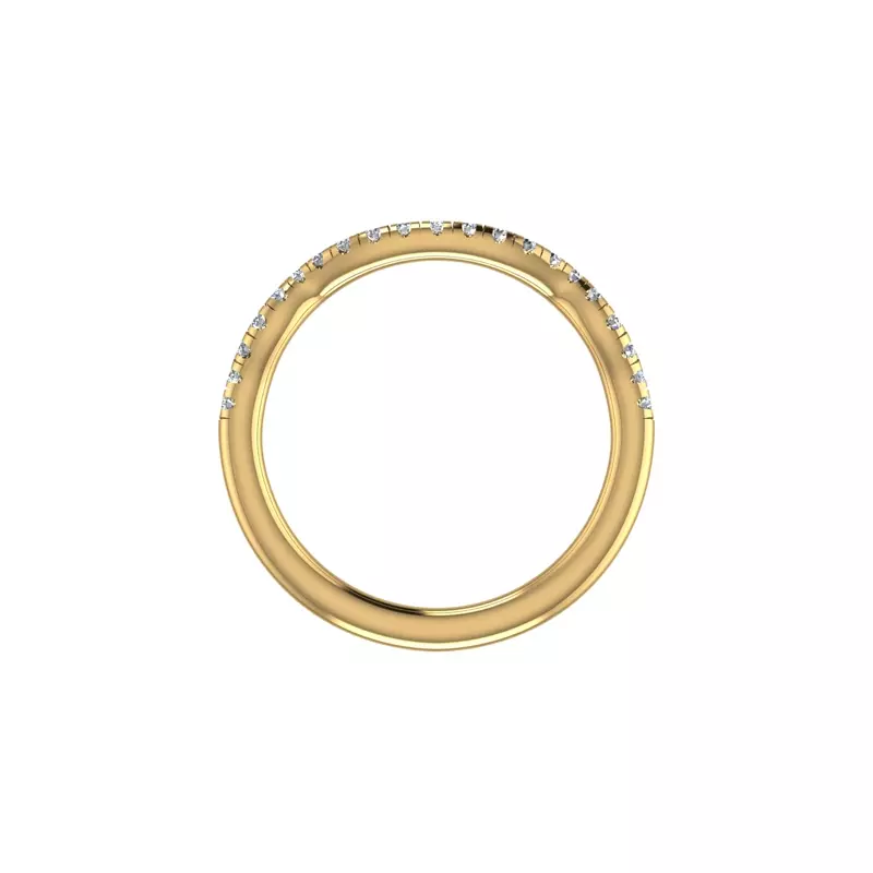 18K Yellow Gold Kylie Pave Band