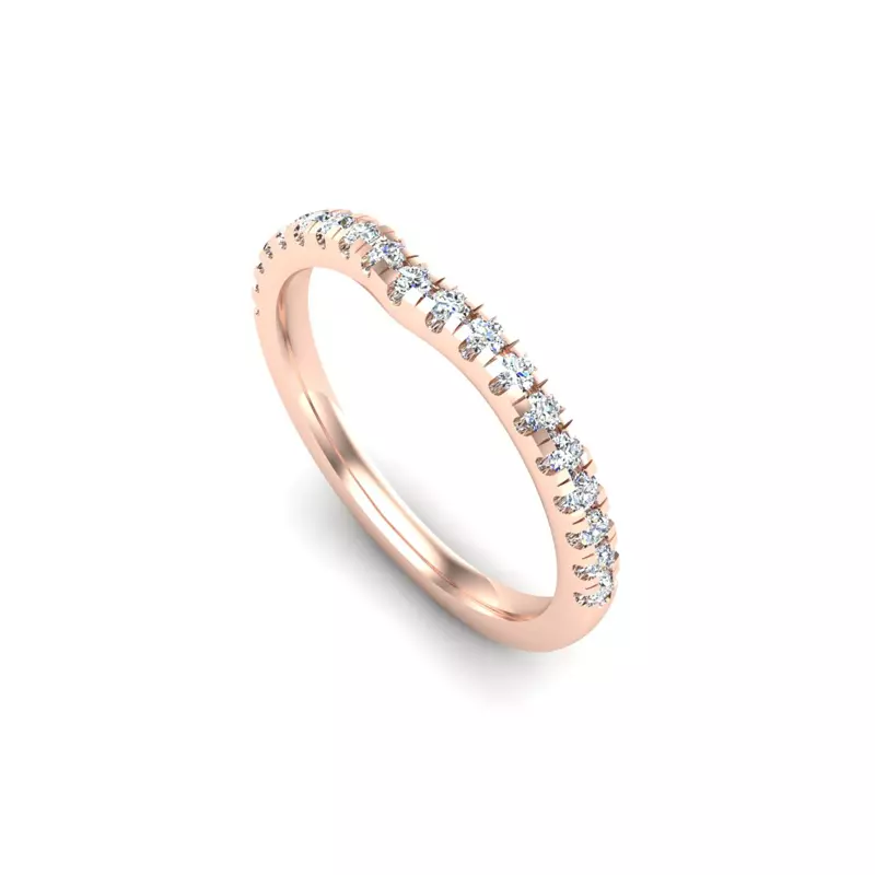 14K Rose Gold Ellieana Pave Band