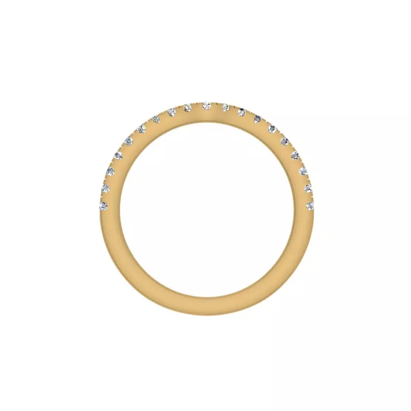 14K Yellow Gold Ellieana Pave Band