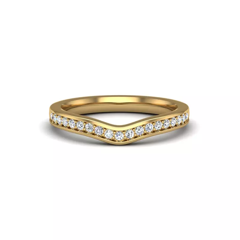 18K Yellow Gold Alina Pave Band