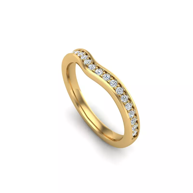 18K Yellow Gold Alina Pave Band