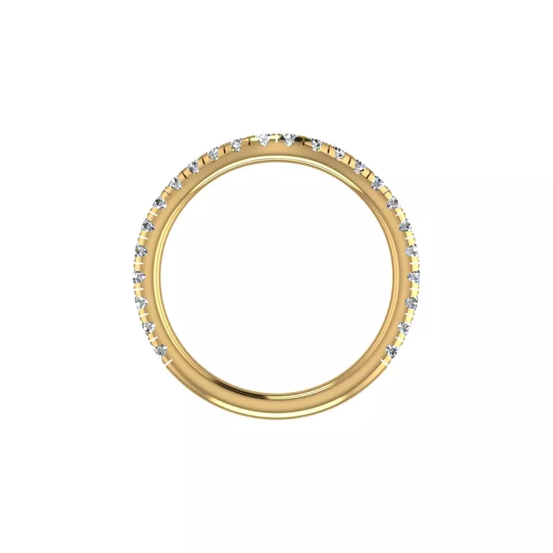 14K Yellow Gold Juniper Pave Band