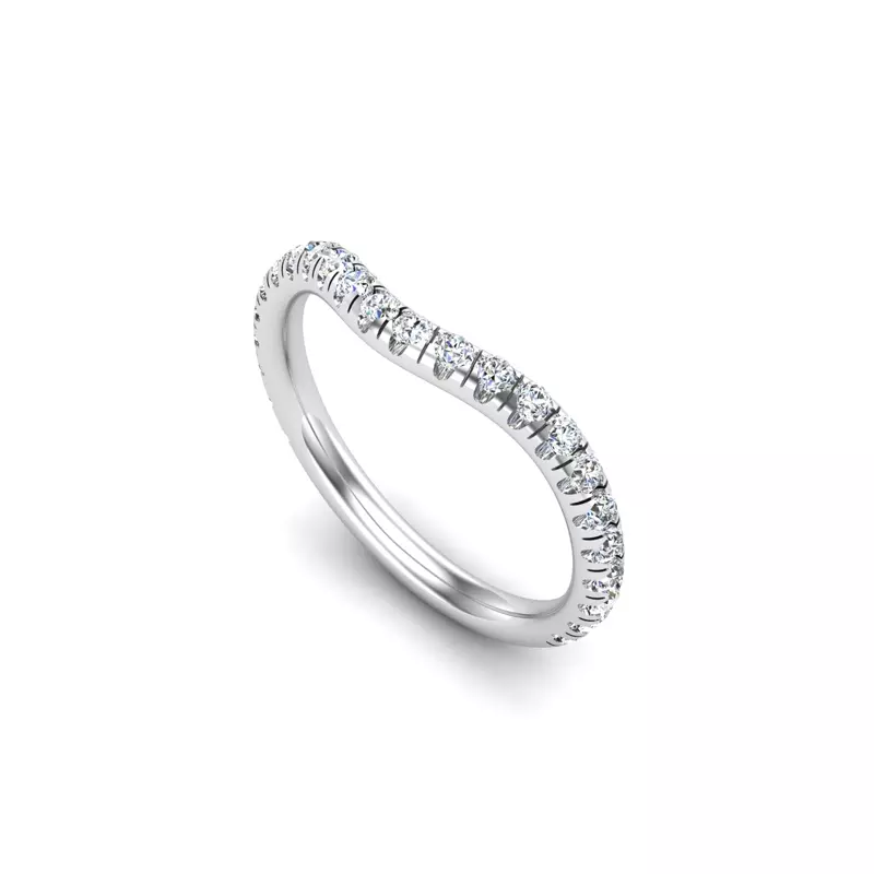 18K White Gold Juniper Pave Band