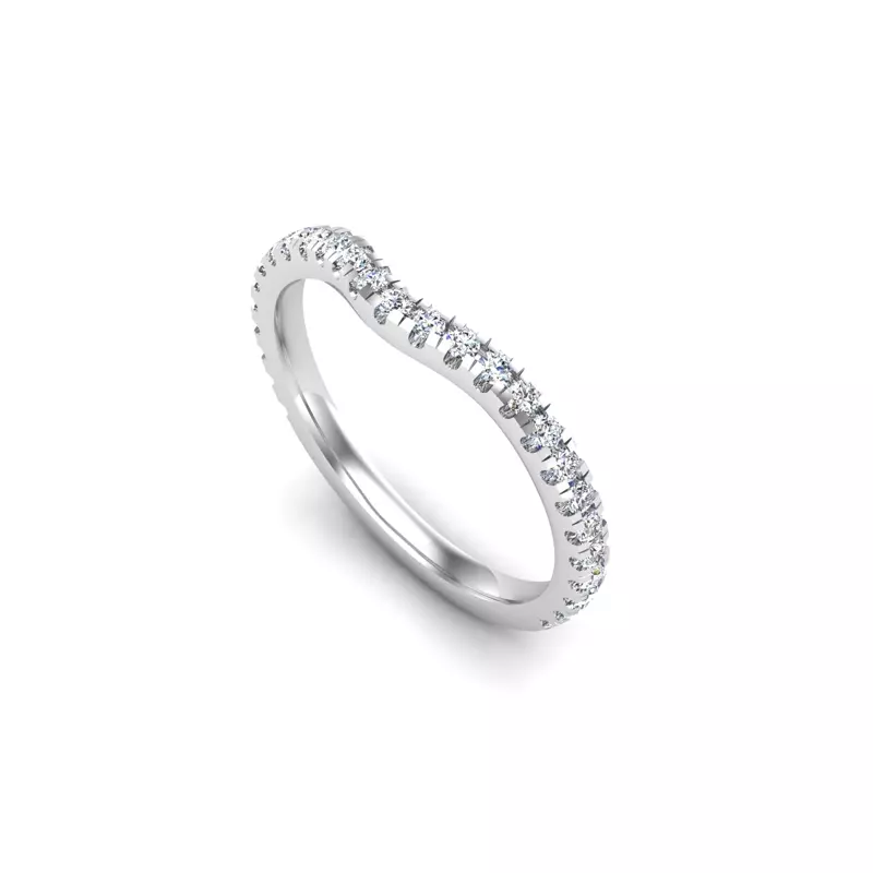 18K White Gold Maeve Pave Band