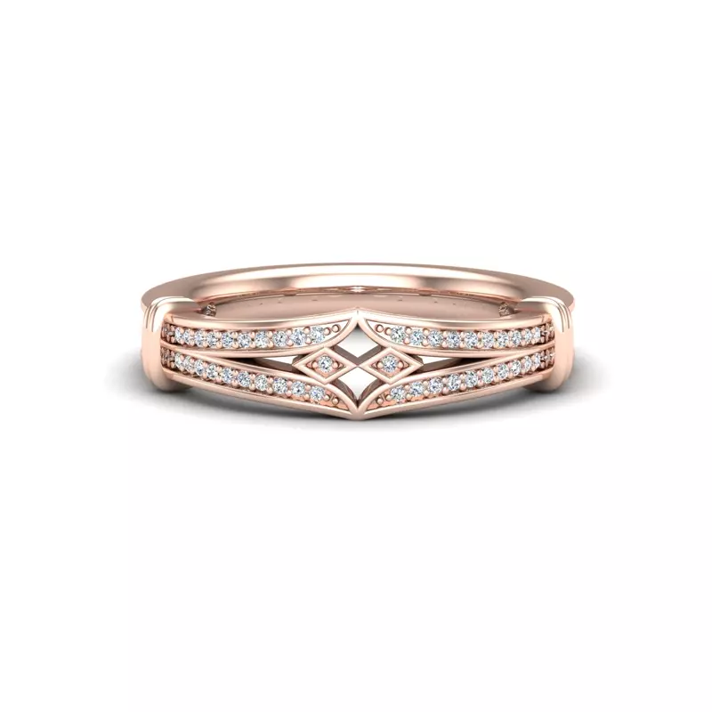 Georgia Art Deco Diamond Band