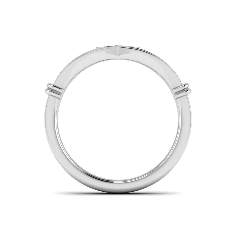 18K White Gold Georgia Art Deco Diamond Band