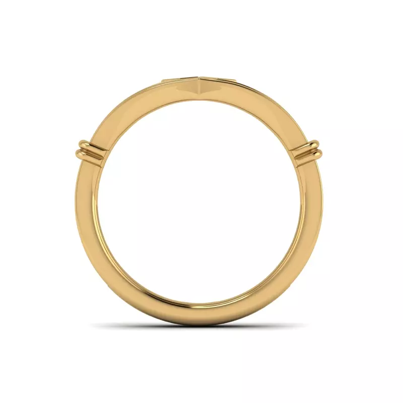 18K Yellow Gold Georgia Art Deco Diamond Band