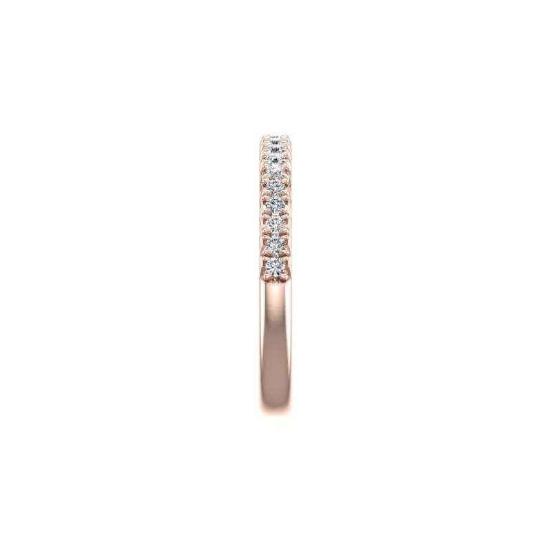14K Rose Gold Gianna French Pave Band