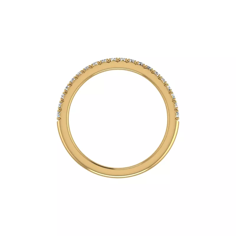 14K Yellow Gold Gianna French Pave Band