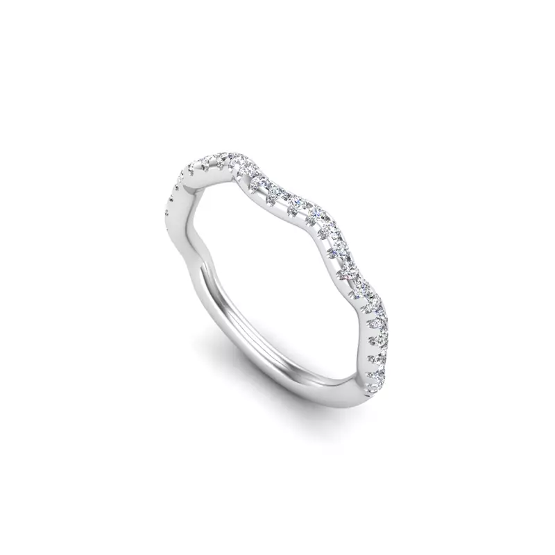 14K White Gold Sloane Pave Band
