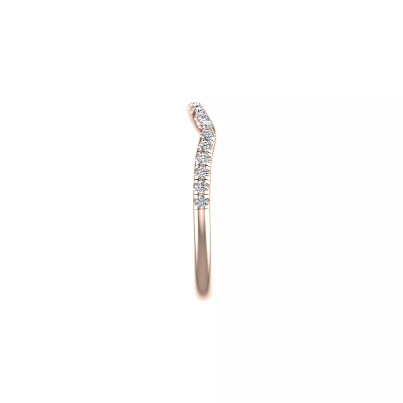14K Rose Gold June Pave Band