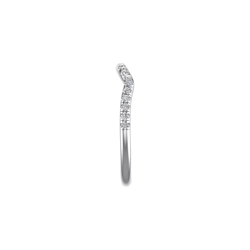 14K White Gold June Pave Band