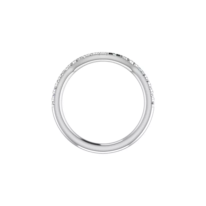 14K White Gold June Pave Band