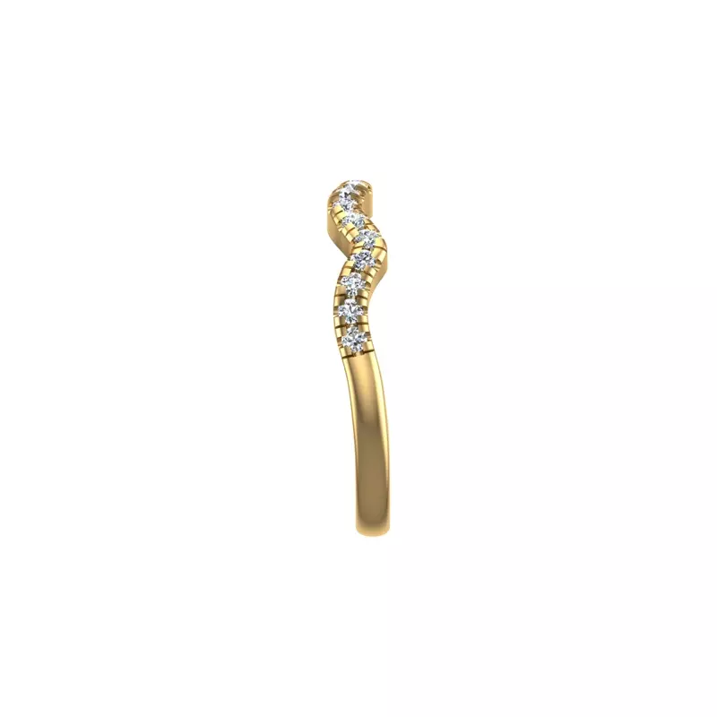 14K Yellow Gold Sara Pave Band