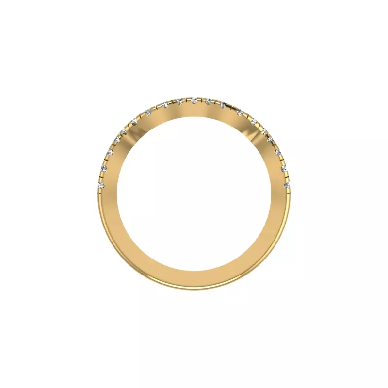 14K Yellow Gold Sara Pave Band