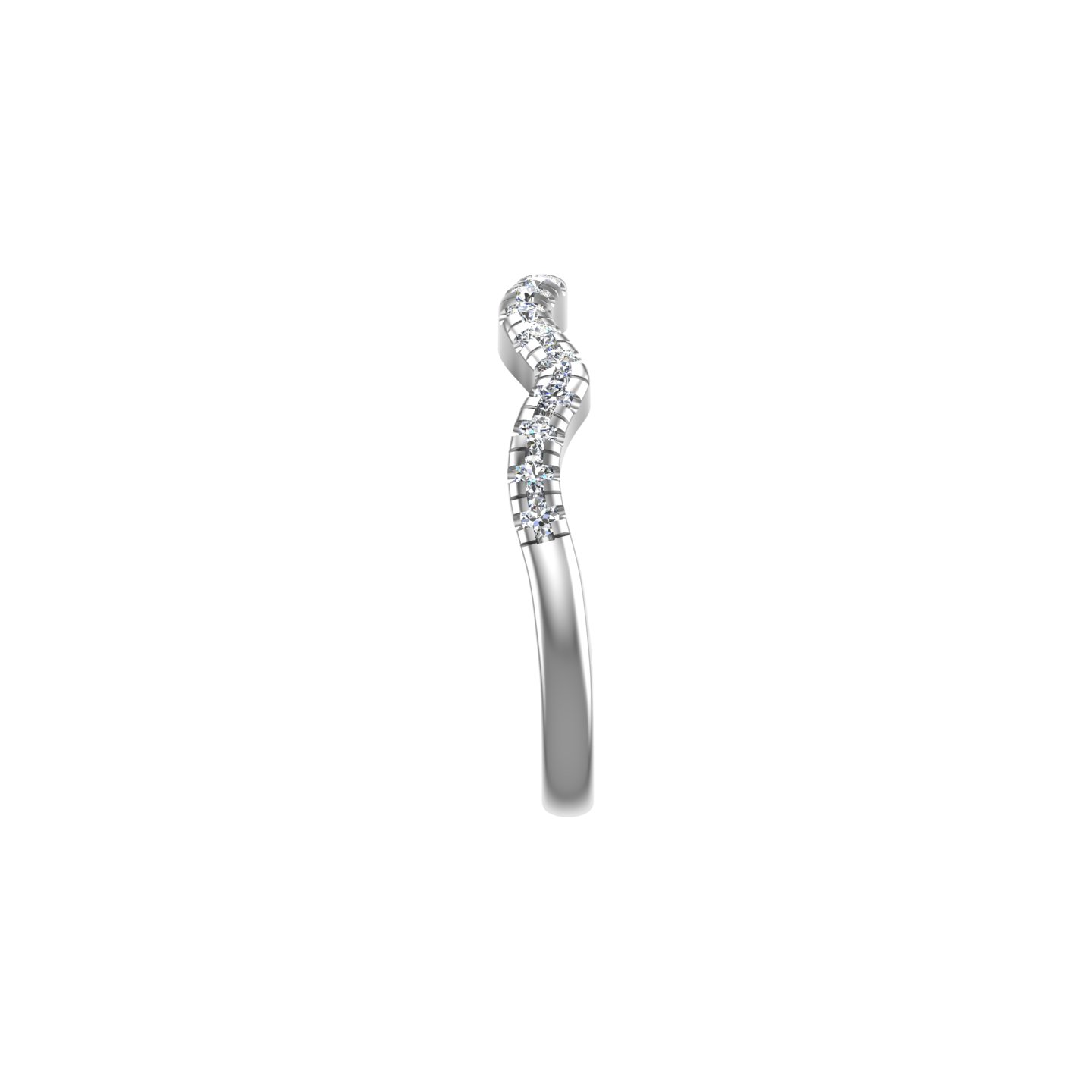 18K White Gold Sara Pave Band