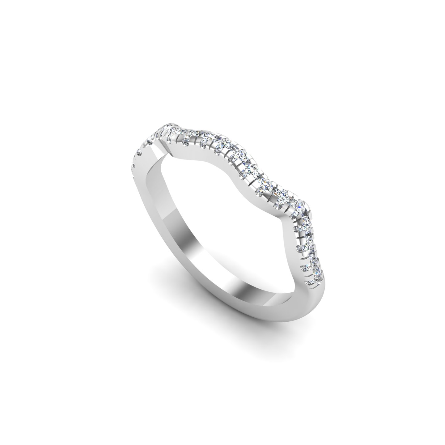 18K White Gold Sara Pave Band